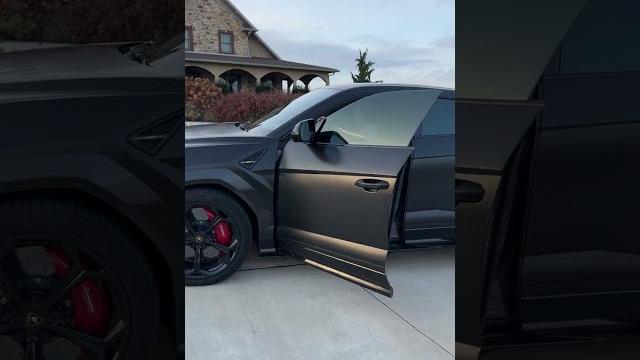Blacked-out stealth, lamborghini urus with custom exhaust Blacked-out stealth, lamborghini urus with custom exhaust