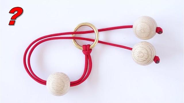 Rope and ball puzzle "bull's nose" - how to make and solve / reassemble - cbys paracord tutorial Rope and ball puzzle "bull's nose" - how to make and solve / reassemble - cbys paracord tutorial