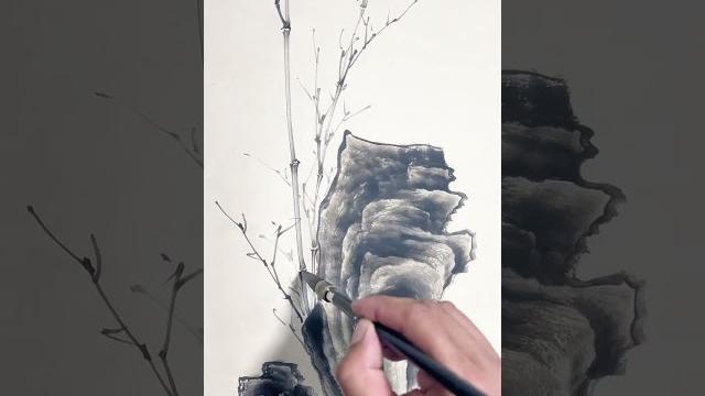 Writing bamboo freehand ink bamboo#ink bamboo#traditional chinese painting#ink freehand#ha Writing bamboo freehand ink bamboo#ink bamboo#traditional chinese painting#ink freehand#ha