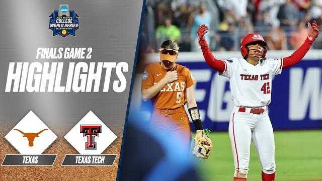 Texas tech vs texas: 2025 women's college world series finals game 2 | extended highlights Texas tech vs texas: 2025 women's college world series finals game 2 | extended highlights