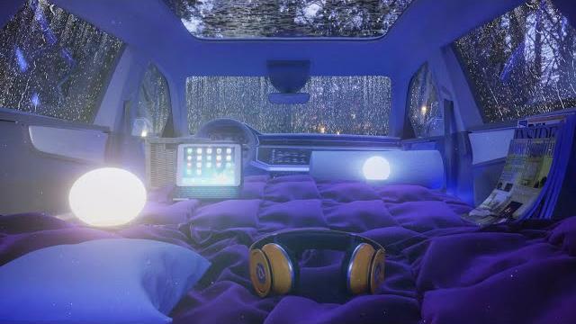 It's raining. i'll sleep in the car! - car camping It's raining. i'll sleep in the car! - car camping