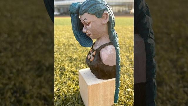 Carve jinx out of wood 用木頭雕刻金克絲#handmade#sculpture#art #jinx#arcane#woodcarving#arcanejinx#woodart Carve jinx out of wood 用木頭雕刻金克絲#handmade#sculpture#art #jinx#arcane#woodcarving#arcanejinx#woodart