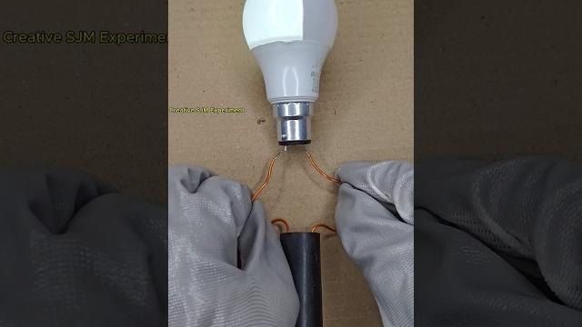 What happens when 11000 volt applied on 9w bulb | #experiment #tech #youtubeshorts #electricproject What happens when 11000 volt applied on 9w bulb | #experiment #tech #youtubeshorts #electricproject