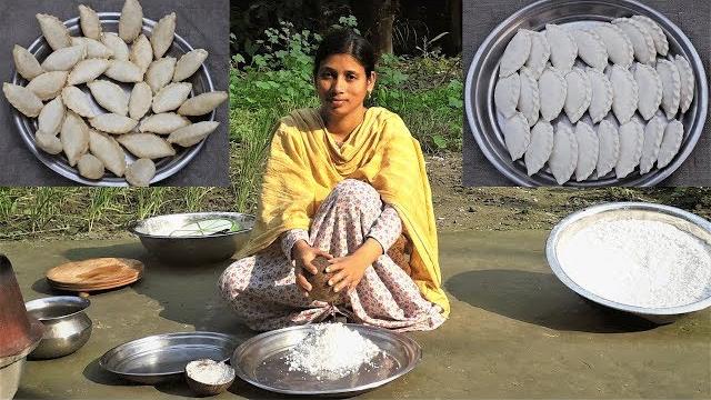 Puli pitha | narkel er puli pitha | bangali pitha recipe prepared by street village food Puli pitha | narkel er puli pitha | bangali pitha recipe prepared by street village food