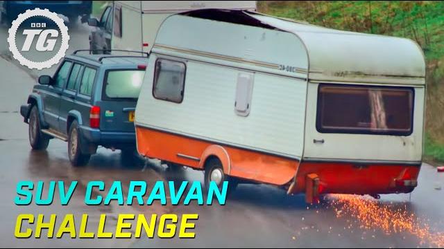 Suv caravan challenge | top gear | series 22 | bbc Suv caravan challenge | top gear | series 22 | bbc