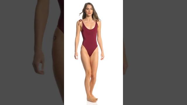 Indah believe solid scoop neck one piece swimsuit | swimoutlet.com Indah believe solid scoop neck one piece swimsuit | swimoutlet.com