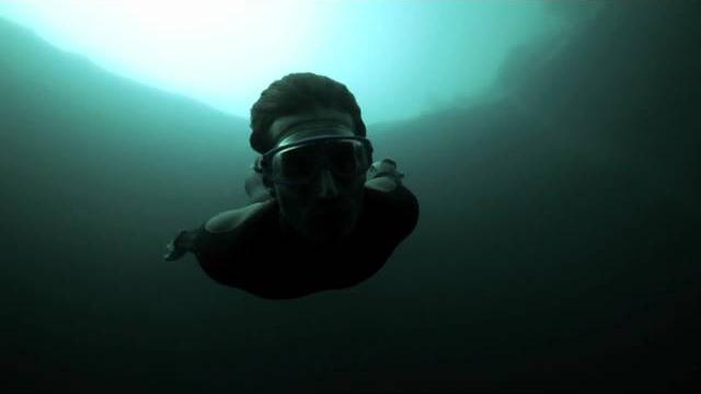 Guillaume nery base jumping at dean's blue hole, filmed on breath hold by julie gautier Guillaume nery base jumping at dean's blue hole, filmed on breath hold by julie gautier