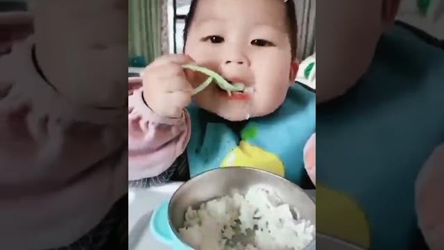 Baby eating food Baby eating food