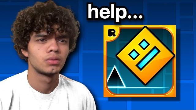 Playing geometry dash for the first time... Playing geometry dash for the first time...