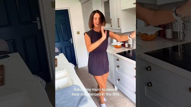 Asked mom to dance like the 80s️ Asked mom to dance like the 80s️