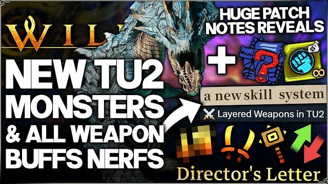 Monster hunter wilds - weapon buffs/nerfs, tu2 monsters, huge changes & more - collab patch notes! Monster hunter wilds - weapon buffs/nerfs, tu2 monsters, huge changes & more - collab patch notes!