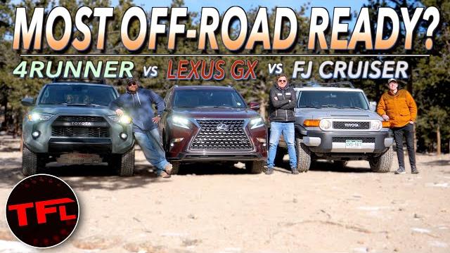 Toyota's best off-road suv is... toyota 4runner trd pro vs. fj cruiser vs. lexus gx shootout! Toyota's best off-road suv is... toyota 4runner trd pro vs. fj cruiser vs. lexus gx shootout!