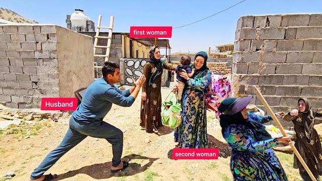 The husband's attempt to create peace in the home by kicking the first wife out of the house The husband's attempt to create peace in the home by kicking the first wife out of the house