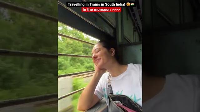 Indian railways when in south india in the monsoon! #travelshprts #tanyakhanijowshorts Indian railways when in south india in the monsoon! #travelshprts #tanyakhanijowshorts