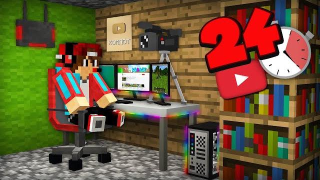 Я стал ютубером на 24 часа в майнкрафт | компот minecraft Я стал ютубером на 24 часа в майнкрафт | компот minecraft