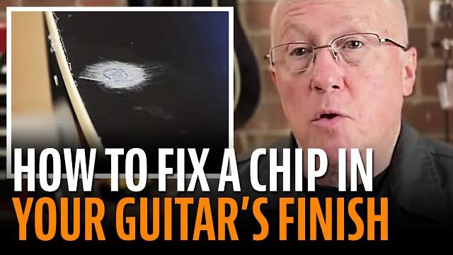 Fixing a small chip in a guitar finish Fixing a small chip in a guitar finish