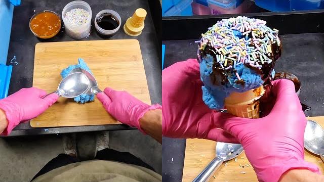 Making an ice cream slime! Making an ice cream slime!