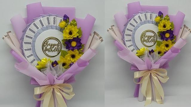 Diy simple and beautiful money bouquet | how to make the latest fan-shaped money bouquet Diy simple and beautiful money bouquet | how to make the latest fan-shaped money bouquet