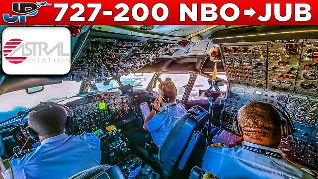 Astral boeing 727-200 cockpit nairobi to juba Astral boeing 727-200 cockpit nairobi to juba