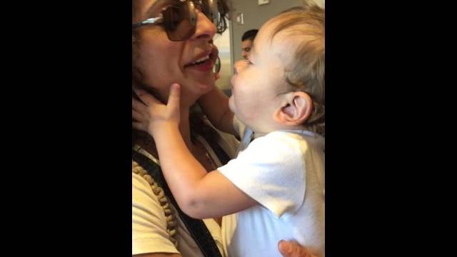 Baby kiss mom. valentine day Baby kiss mom. valentine day