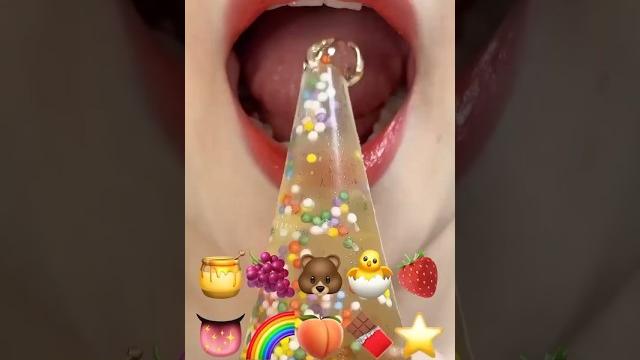 Asmr emoji food ⭐️eating sounds(sped up) Asmr emoji food ⭐️eating sounds(sped up)
