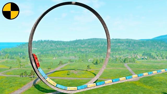 Trains vs giant loop beamng.drive Trains vs giant loop beamng.drive