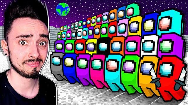 Сразу 100 игроков в among us в майнкрафт! Сразу 100 игроков в among us в майнкрафт!