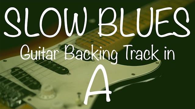 Slow blues guitar backing track in a Slow blues guitar backing track in a