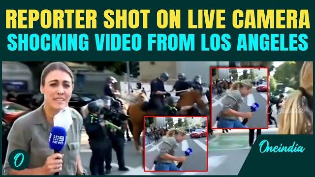 La protests most shocking moment: u.s police hit reporter live on camera | stunning moment of attack La protests most shocking moment: u.s police hit reporter live on camera | stunning moment of attack