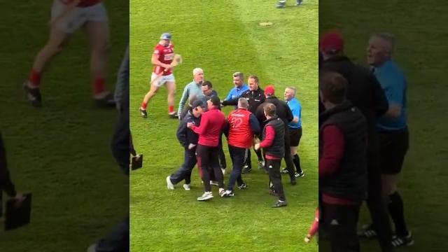 Cork and limerick management clash at half time of munster hurling final #gaa #hurling #allireland Cork and limerick management clash at half time of munster hurling final #gaa #hurling #allireland