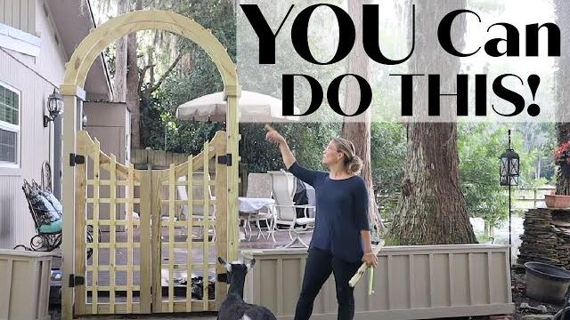 How to build an arched arbor with double gate How to build an arched arbor with double gate