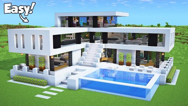 Minecraft: how to build a modern house - tutorial (easy ) #52 - interior in description! Minecraft: how to build a modern house - tutorial (easy ) #52 - interior in description!