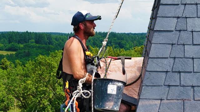Climbing a wall of hot slate. Climbing a wall of hot slate.