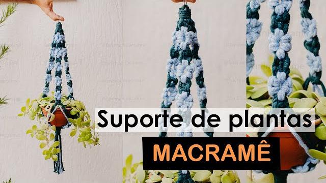 Suporte de plantas em macramê passo a passo Suporte de plantas em macramê passo a passo