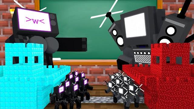 Tvwoman vs tvman army tiny apocalypse - minecraft animation Tvwoman vs tvman army tiny apocalypse - minecraft animation