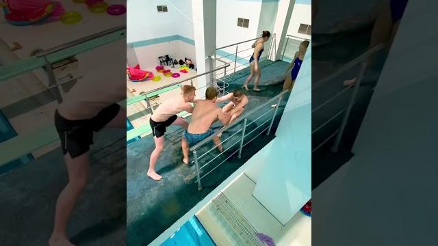 Prank went wrong in swimming pool #shorts Prank went wrong in swimming pool #shorts