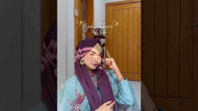Hijab tutorial with jewellery #hijab #hijabtutorial Hijab tutorial with jewellery #hijab #hijabtutorial