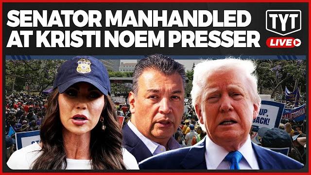 Dem senator forcibly removed from kristi noem’s presser. israel preparing to bomb iran?! Dem senator forcibly removed from kristi noem’s presser. israel preparing to bomb iran?!