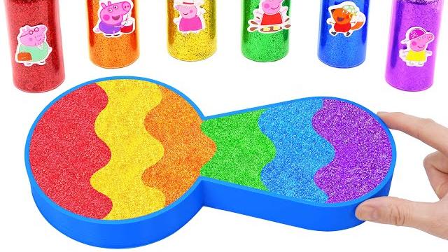 Satisfying video l diy how to make rainbow mixing glitter spoon with color bathubs cutting asmr Satisfying video l diy how to make rainbow mixing glitter spoon with color bathubs cutting asmr
