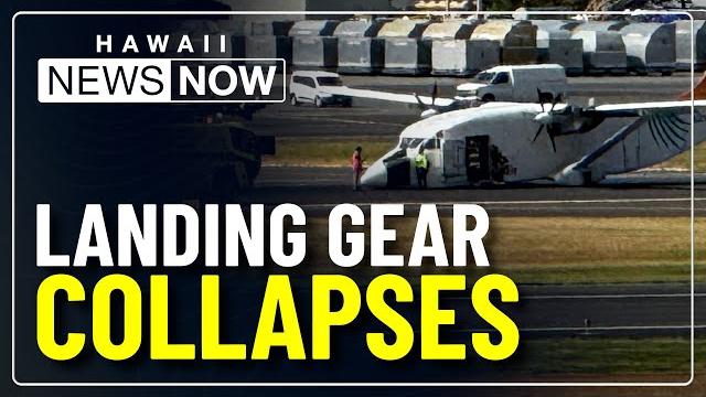 Plane landing gear collapses at honolulu airport Plane landing gear collapses at honolulu airport