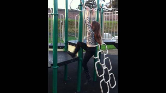 Monkey bar girl Monkey bar girl