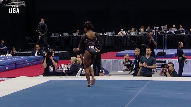 Simone biles stuns with new triple double on floor | champions series presented by xfinity Simone biles stuns with new triple double on floor | champions series presented by xfinity