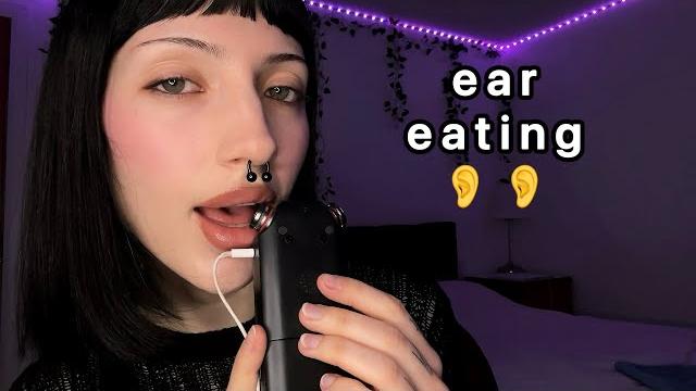 Fake ear eating on tascam asmr Fake ear eating on tascam asmr