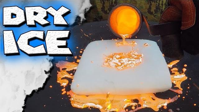 Molten copper vs dry ice Molten copper vs dry ice