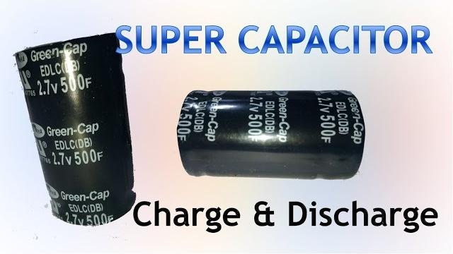 Super capacitor 500f 2.7v charge and discharge testing Super capacitor 500f 2.7v charge and discharge testing