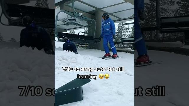 Rating people getting off the ski lift Rating people getting off the ski lift