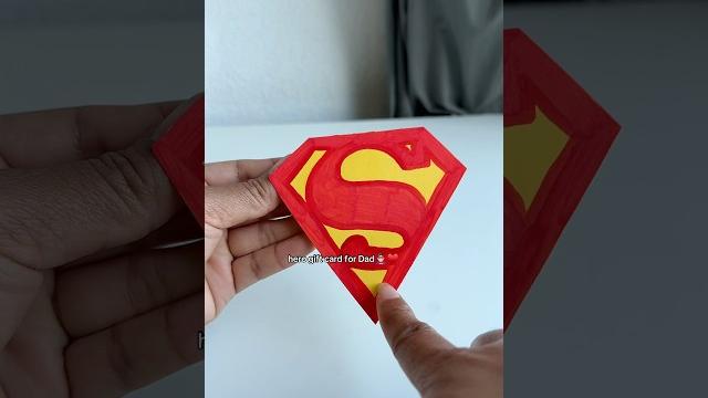 Superman gift card for dad️️ #giftidea #diy #diycard #craft #gift #fathersday #popupcard #art Superman gift card for dad️️ #giftidea #diy #diycard #craft #gift #fathersday #popupcard #art