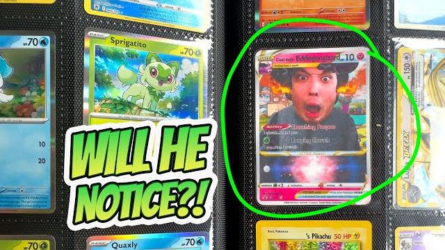I snuck my custom pokemon card into my son's collection... I snuck my custom pokemon card into my son's collection...