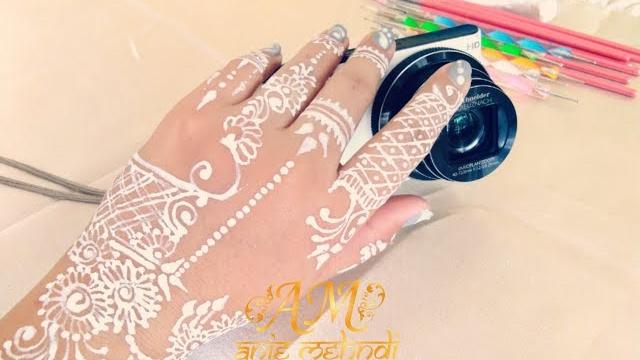 Simple white henna design - easy diy henna #60 Simple white henna design - easy diy henna #60