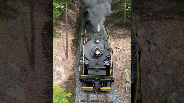 Steam locomotive reading and northern 2102 attacks the hometown grade on may 24, 2025 #steamtrain Steam locomotive reading and northern 2102 attacks the hometown grade on may 24, 2025 #steamtrain